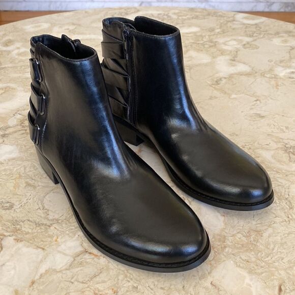 Carlos by Carlos Santana “Mona” Harness Faux Leather Booties - Picture 5 of 13